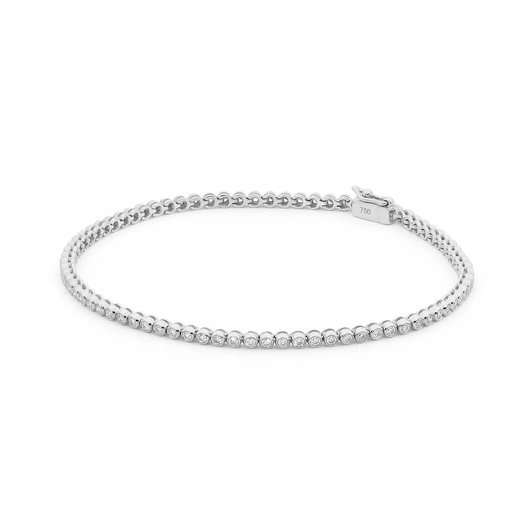 18ct White Gold 1.00ct Diamond Tennis Bracelet