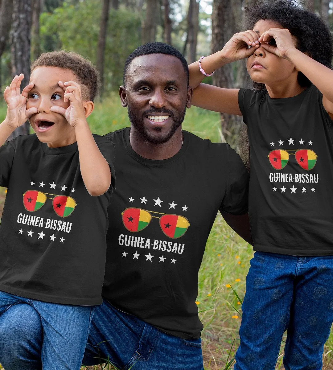 1sttheworld T-Shirt - Guinea Bissau Sunglasses T-Shirt Black A35