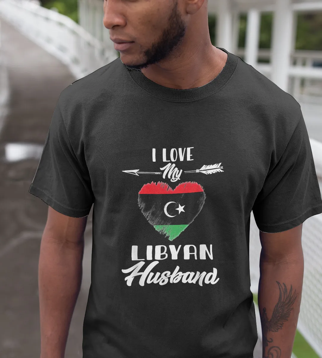 1sttheworld T-Shirt - I Love My Libyan Husband T-Shirt Black A35