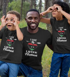 1sttheworld T-Shirt - I Love My Libyan Husband T-Shirt Black A35