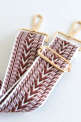 AHDORNED BURGUNDY WOVEN STRAP