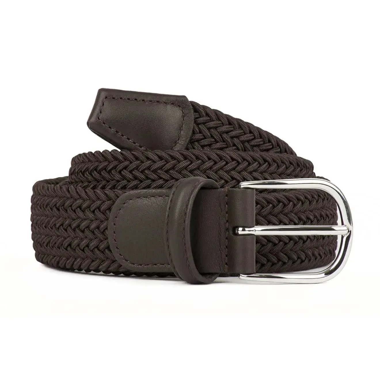 Andersons B0667 Woven Textile Belt Dark Brown