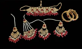 BR112 Aima choker set (red ) READY TO SHIP