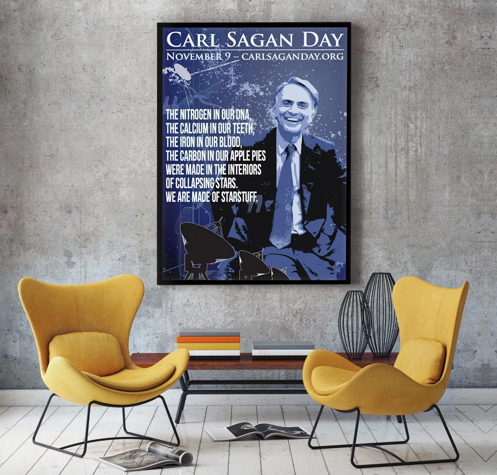 Carl Sagan Poster, Cosmos Art, Science Print, Home Decor, Custom Poster, Wall Art, Canvas Poster, Rolled Canvas, Home Decoration