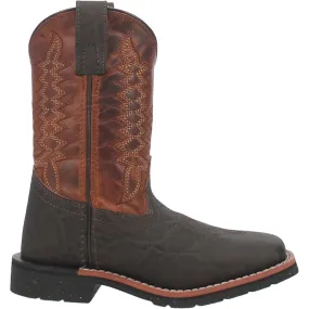 'Dan Post' Youth 8 Lil' Dillon Western Square Toe - Brown / Rust (Sizes 3.5Y-6Y)