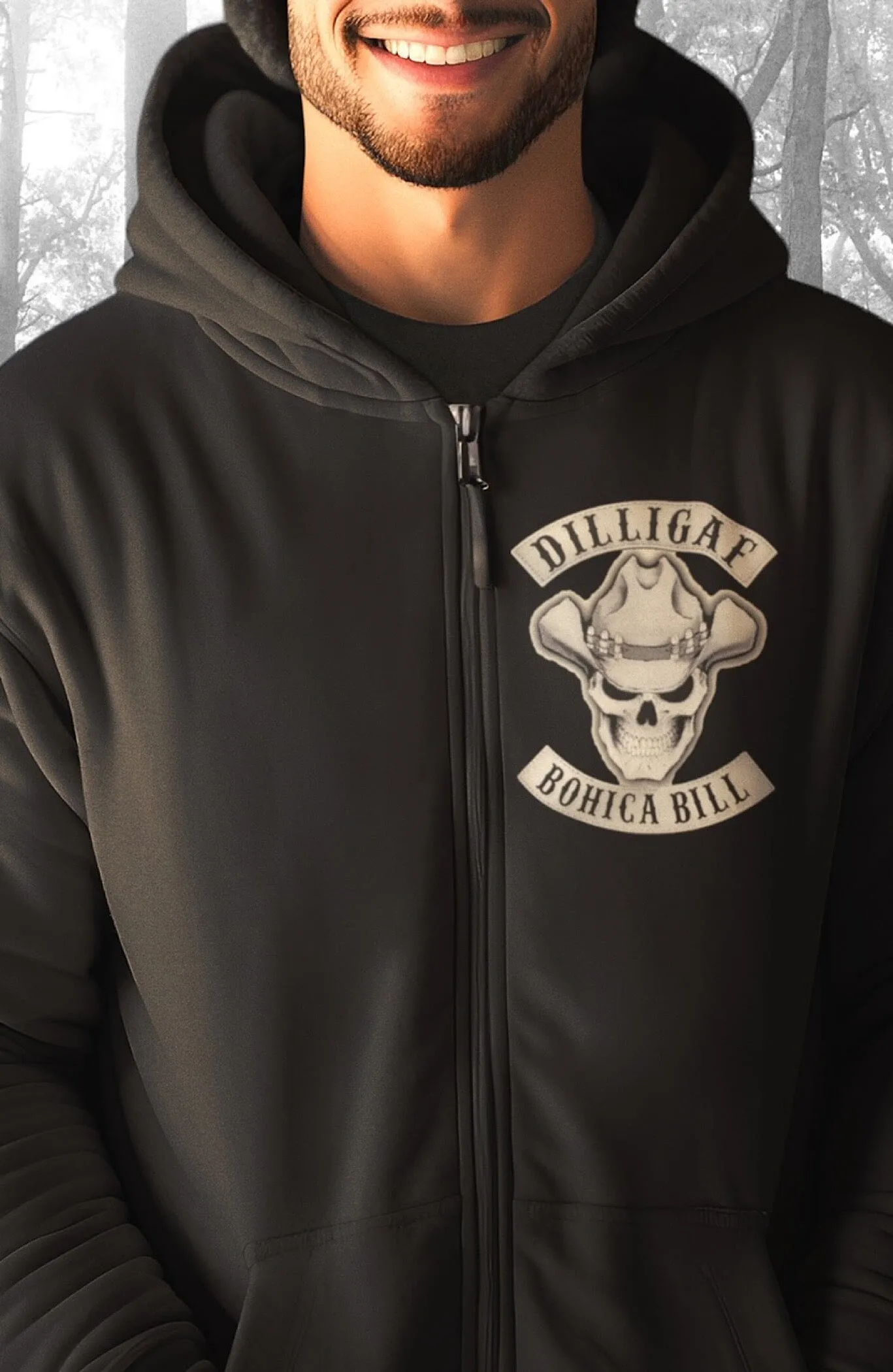 Dead Man Hand Zip Up Hoodie