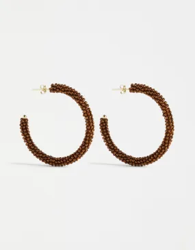 Elk - Kolle Beaded Hoop Earring Bronze