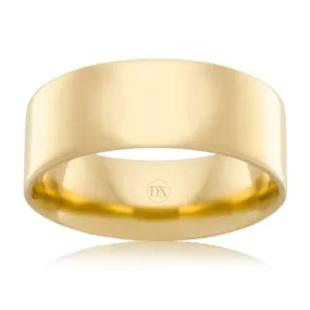 Flat Round 8mm - 18ct Yellow Gold