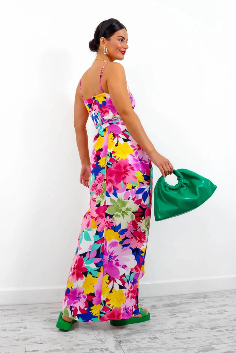 Garden Party - Multi Floral Print Maxi Dress