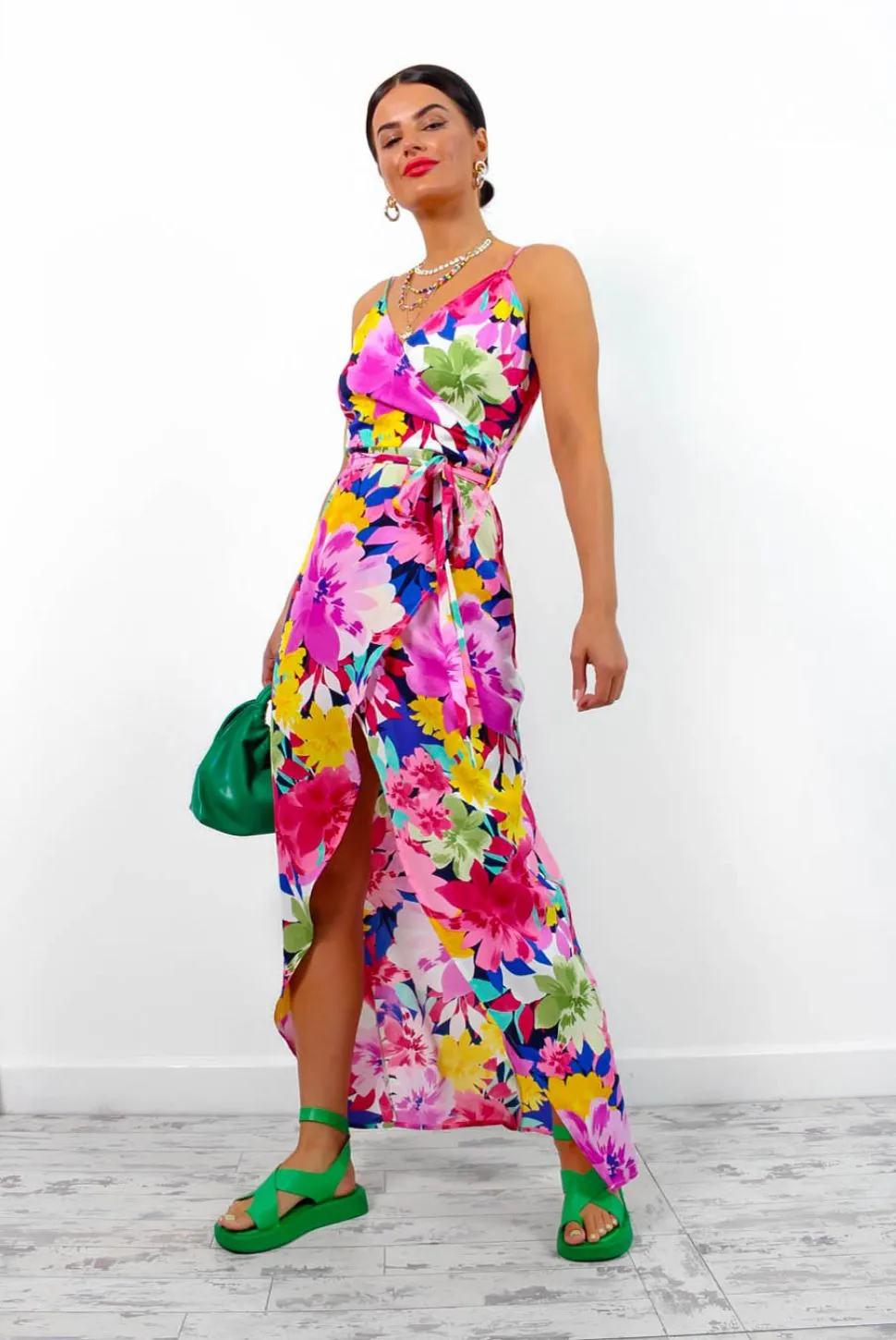 Garden Party - Multi Floral Print Maxi Dress