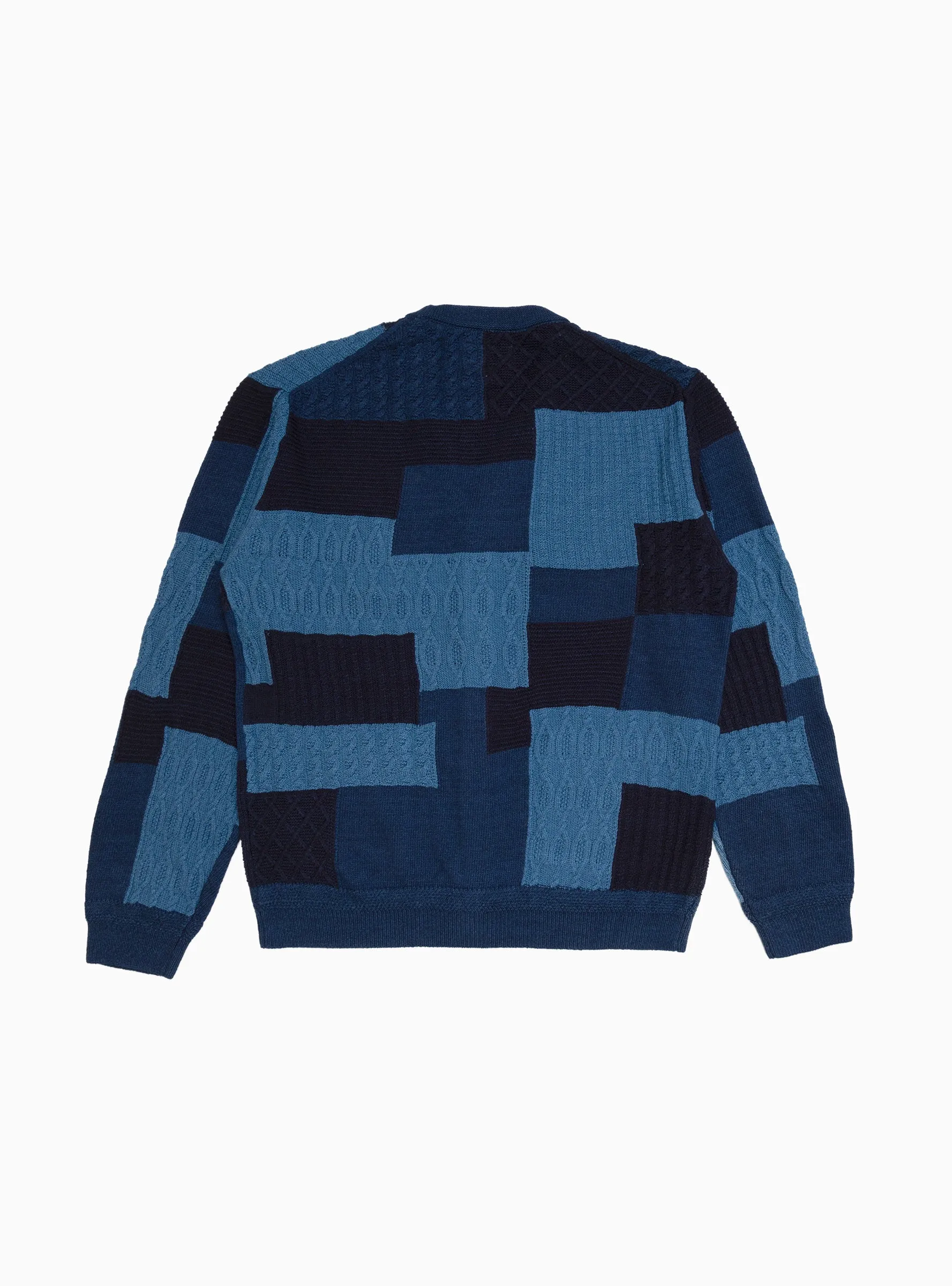 Indigo Patchwork Cardigan Indigo