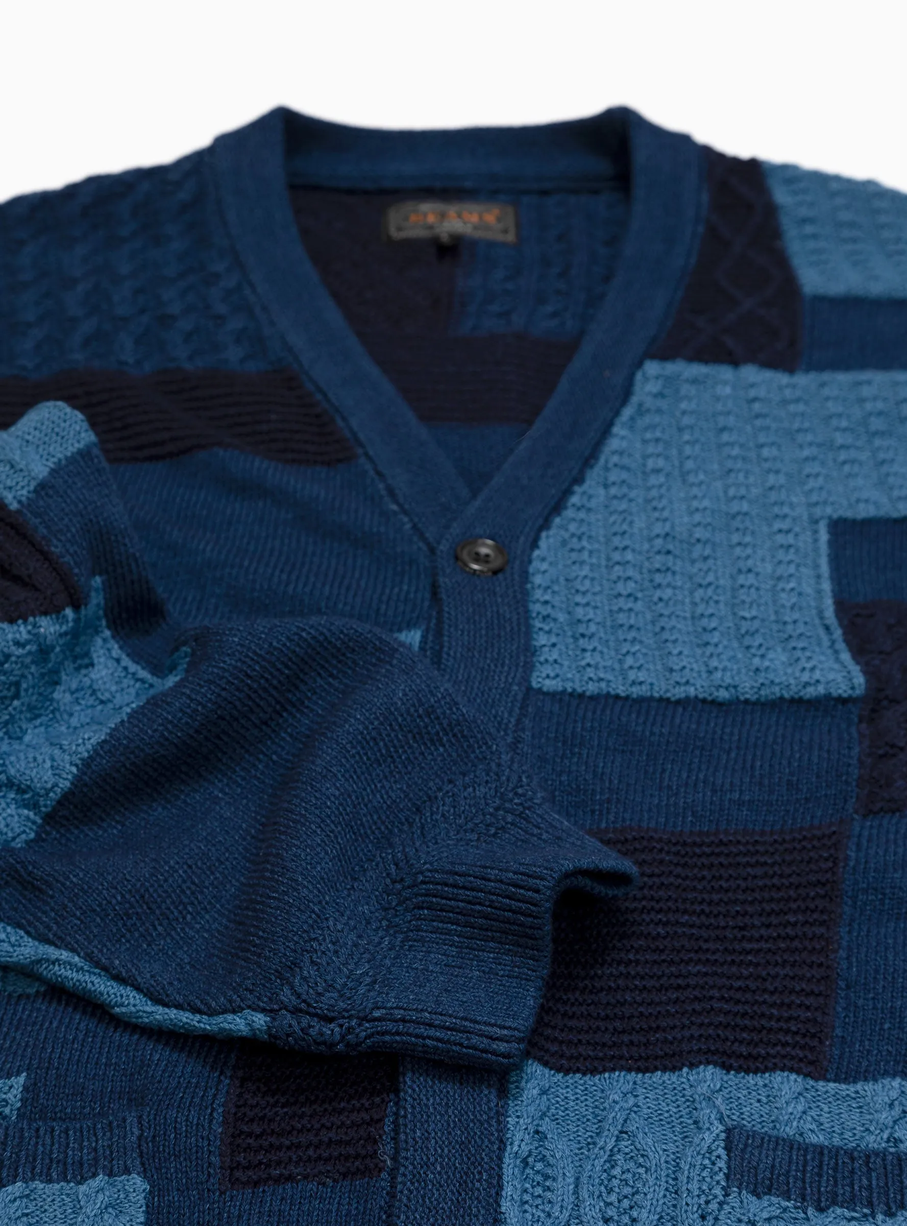 Indigo Patchwork Cardigan Indigo