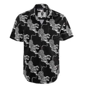 Jerry Garcia | Classic Button Down | Black and White Tiger