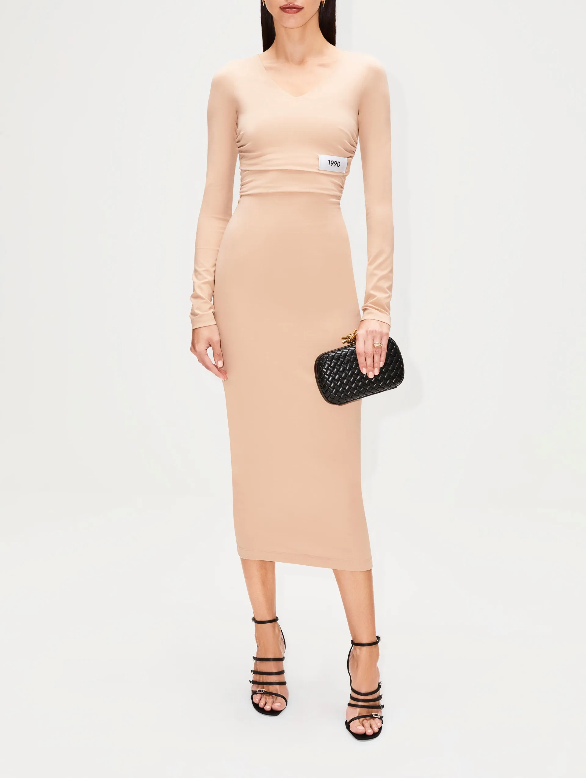 Jersey Milano Rib Calf Length Dress