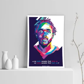 Kendrick Lamar Poster, Custom Music Print, Music Poster, Custom Canvas, Home Decor, Wall Hangings, Pop Music, Hip Hop, Kendrick Lamar Art