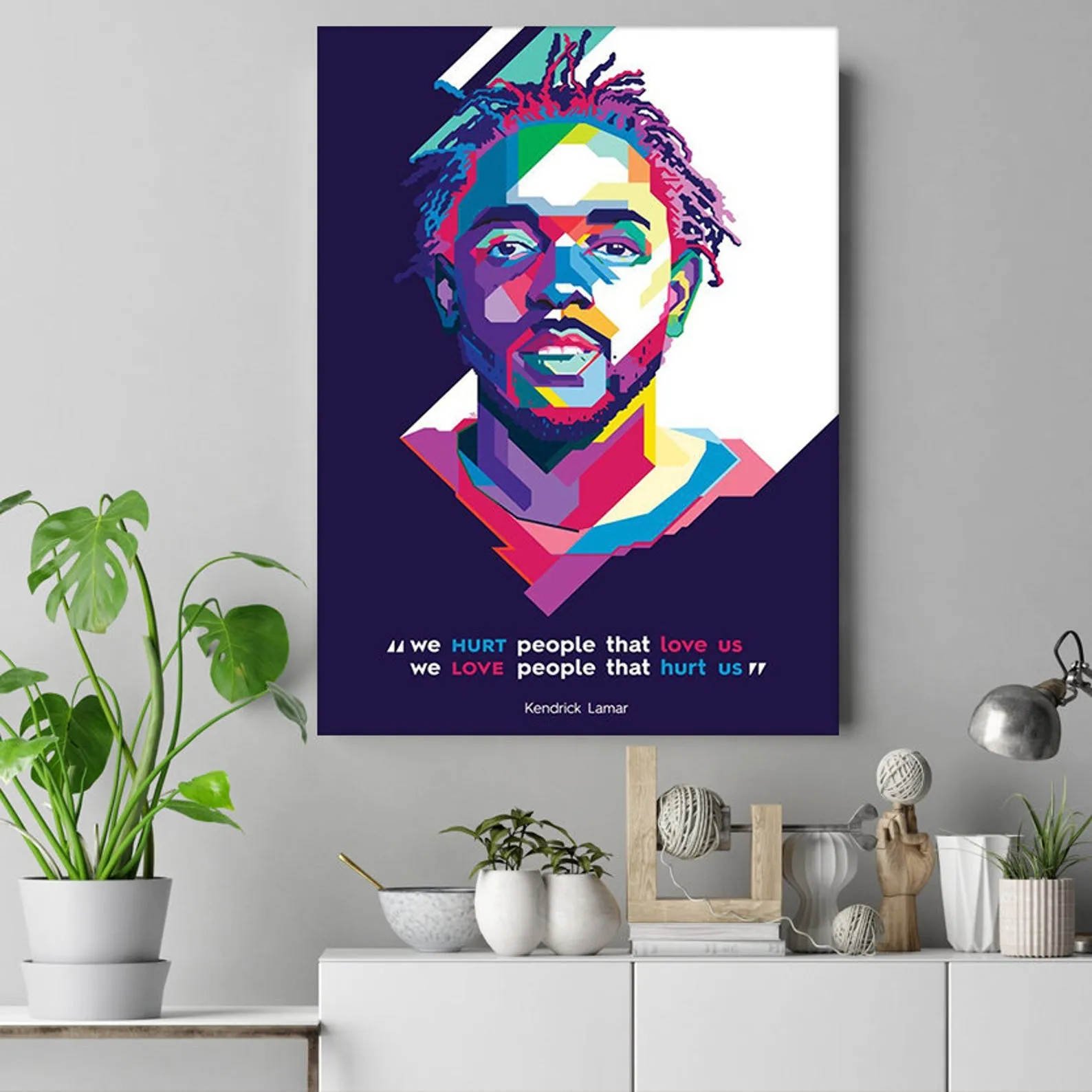 Kendrick Lamar Poster, Custom Music Print, Music Poster, Custom Canvas, Home Decor, Wall Hangings, Pop Music, Hip Hop, Kendrick Lamar Art