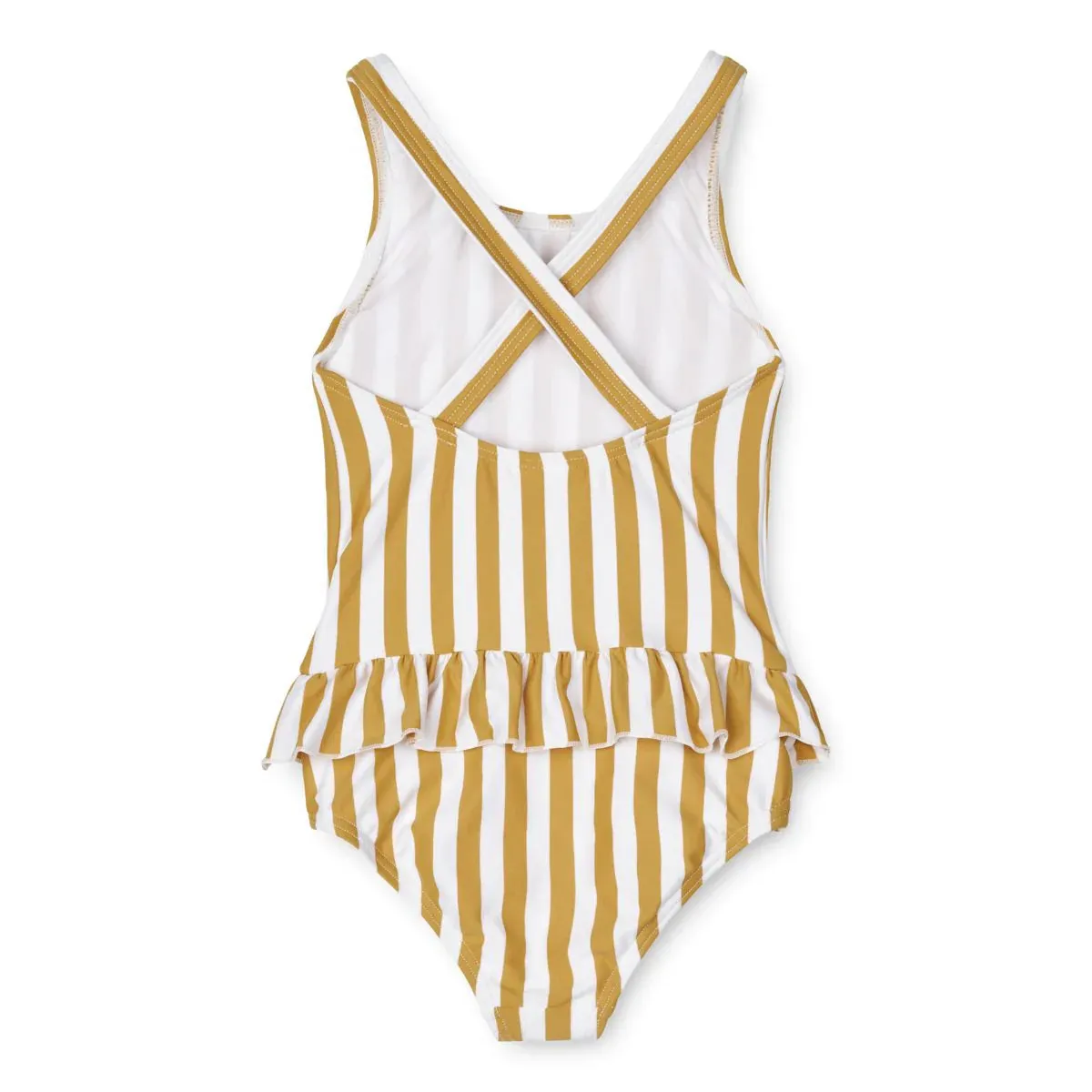 Liewood Amara Swimsuit - Stripe Yellow Mellow / White