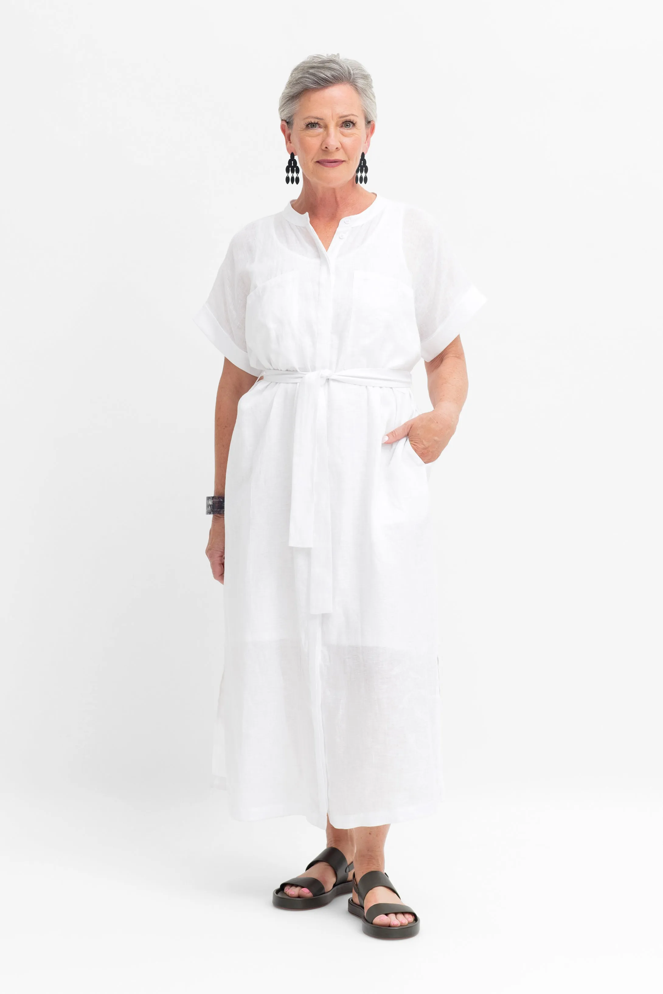 Mies Linen Shirt Dress