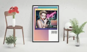 Miley Cyrus Bangerz Poster, Custom Music Print, Music Poster, Custom Poster, Home Decor, Wall Hangings, Miley Canvas