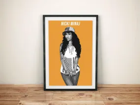 Nicki Minaj Custom Poster, Nicki Minaj Canvas Rolls, Custom Music Canvas, Home decor, Wall Hanging, Rapper Canvas Rolls