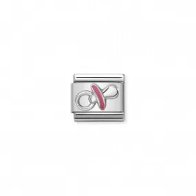 Nomination LINK COMPOSABLE CLASSIC IN ARGENTO CIUCCIO ROSA 330202/39