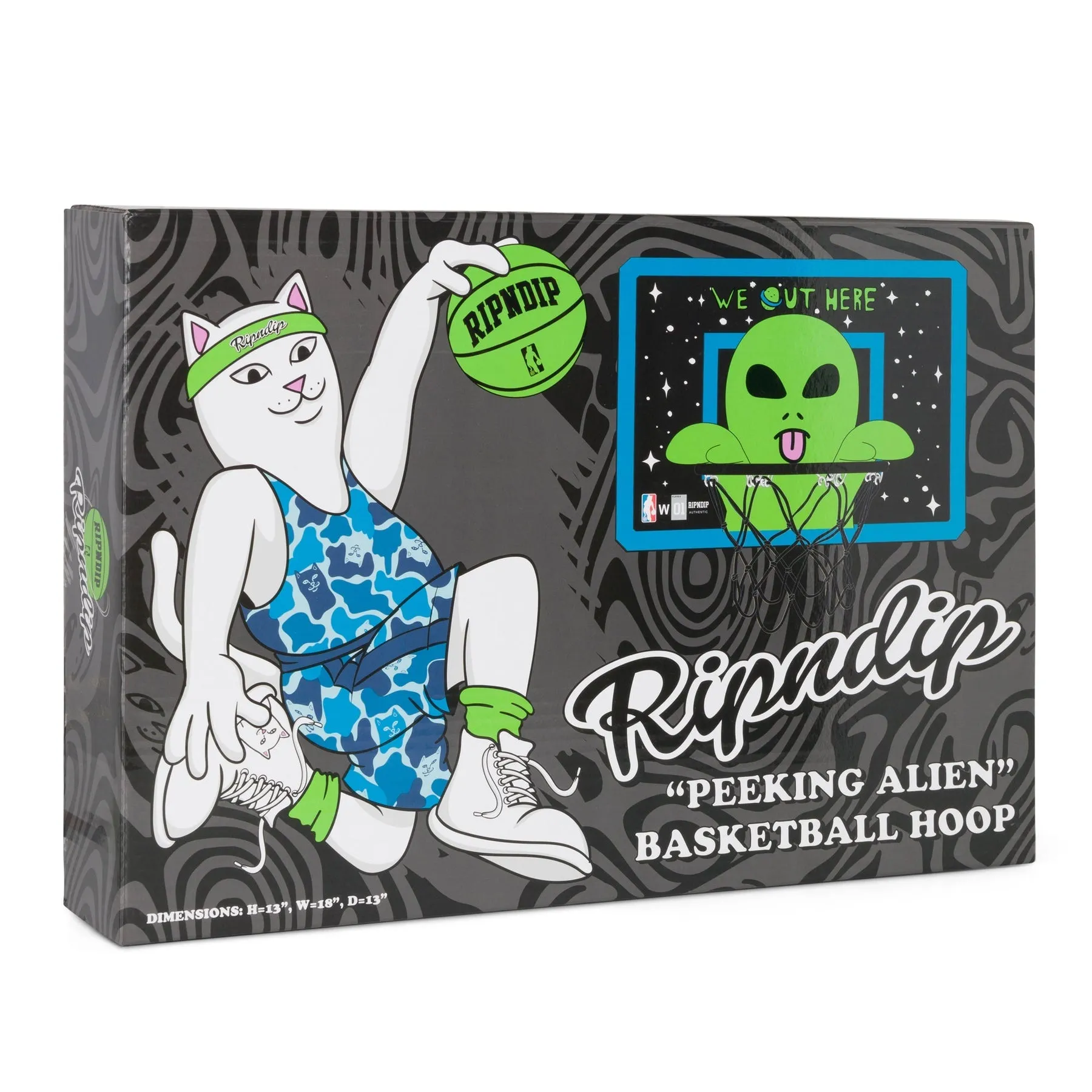 Peeking Alien Hanging Basketball Set