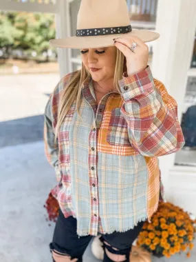 Sunshine On My Mind Plaid Top PLUS