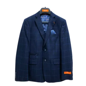 Tallia Boys Navy Window Sports Jacket_ QY0181