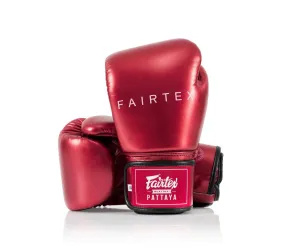 泰拳拳套  Thai Boxing Gloves : Fairtex BGV22 METALLIC Red